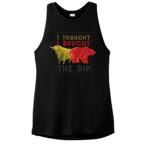 I Thought I Bought The Dip Bitcoin Ladies PosiCharge Tri-Blend Wicking Tank