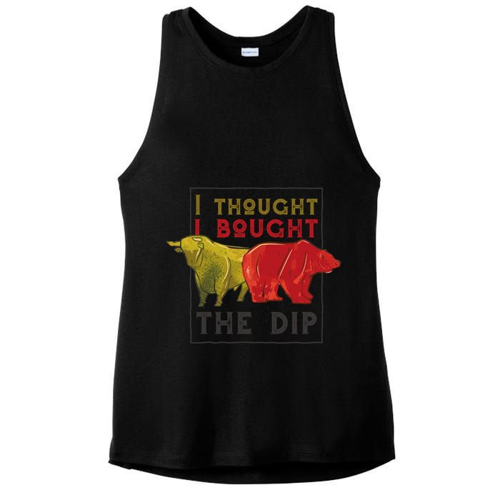 I Thought I Bought The Dip Bitcoin Ladies PosiCharge Tri-Blend Wicking Tank
