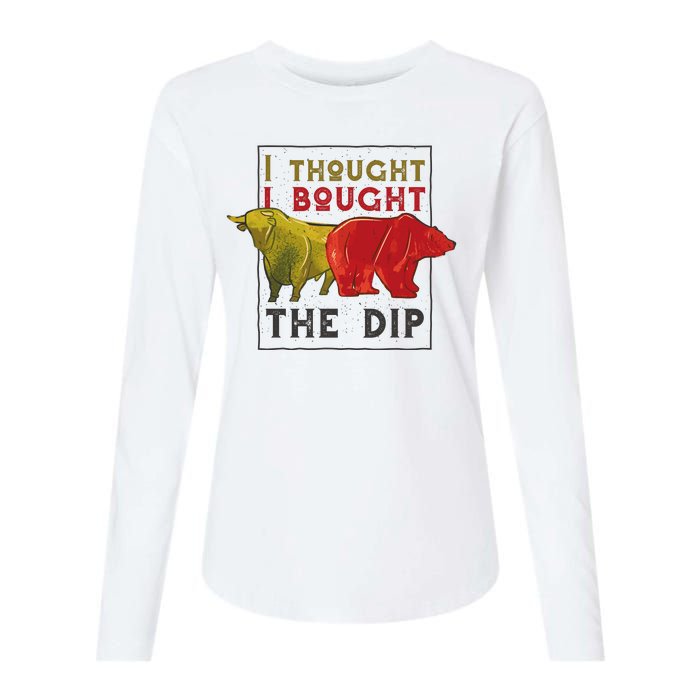 I Thought I Bought The Dip Bitcoin Womens Cotton Relaxed Long Sleeve T-Shirt