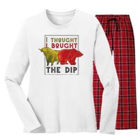 I Thought I Bought The Dip Bitcoin Women's Long Sleeve Flannel Pajama Set 