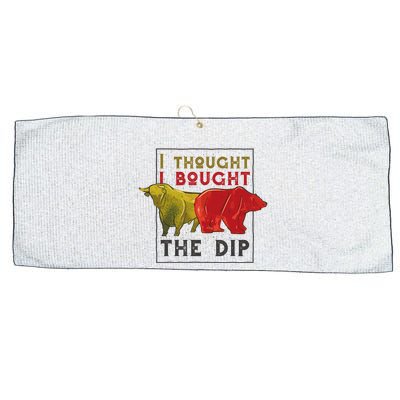 I Thought I Bought The Dip Bitcoin Large Microfiber Waffle Golf Towel