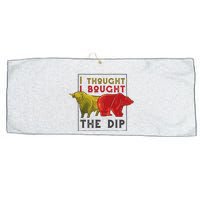 I Thought I Bought The Dip Bitcoin Large Microfiber Waffle Golf Towel