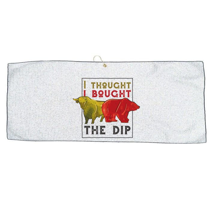 I Thought I Bought The Dip Bitcoin Large Microfiber Waffle Golf Towel