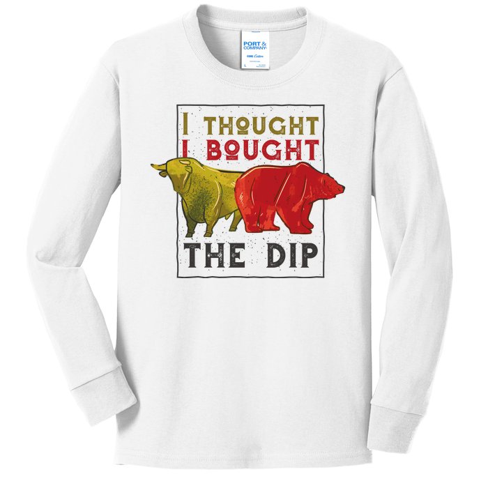 I Thought I Bought The Dip Bitcoin Kids Long Sleeve Shirt