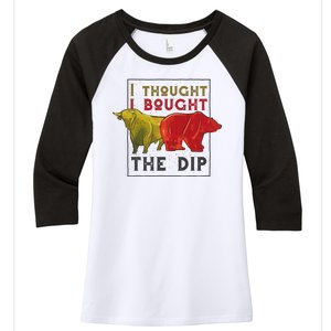 I Thought I Bought The Dip Bitcoin Women's Tri-Blend 3/4-Sleeve Raglan Shirt