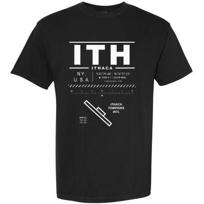 Ithaca Tompkins International Airport New York Ith Garment-Dyed Heavyweight T-Shirt