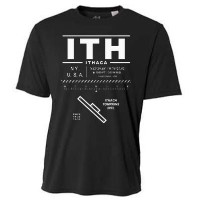 Ithaca Tompkins International Airport New York Ith Cooling Performance Crew T-Shirt