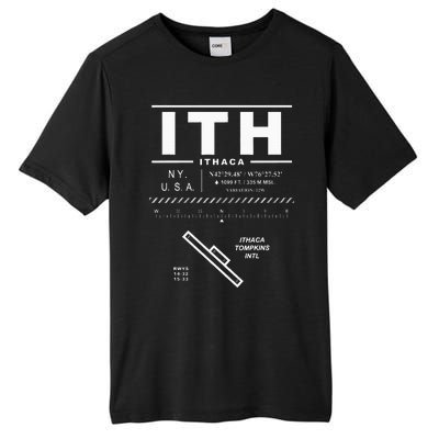 Ithaca Tompkins International Airport New York Ith Tall Fusion ChromaSoft Performance T-Shirt