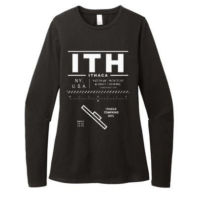 Ithaca Tompkins International Airport New York Ith Womens CVC Long Sleeve Shirt