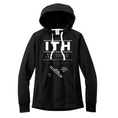 Ithaca Tompkins International Airport New York Ith Women's Fleece Hoodie