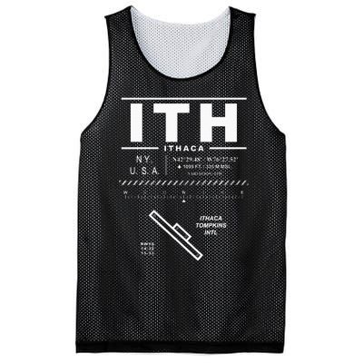 Ithaca Tompkins International Airport New York Ith Mesh Reversible Basketball Jersey Tank