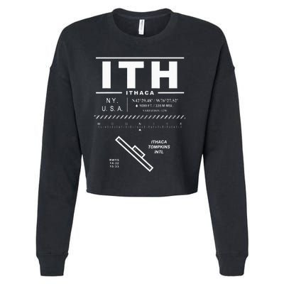 Ithaca Tompkins International Airport New York Ith Cropped Pullover Crew