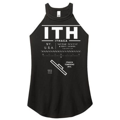 Ithaca Tompkins International Airport New York Ith Women's Perfect Tri Rocker Tank