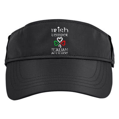 Irish Temper Italian Attitude Flag Shamrock St Patricks Day Adult Drive Performance Visor