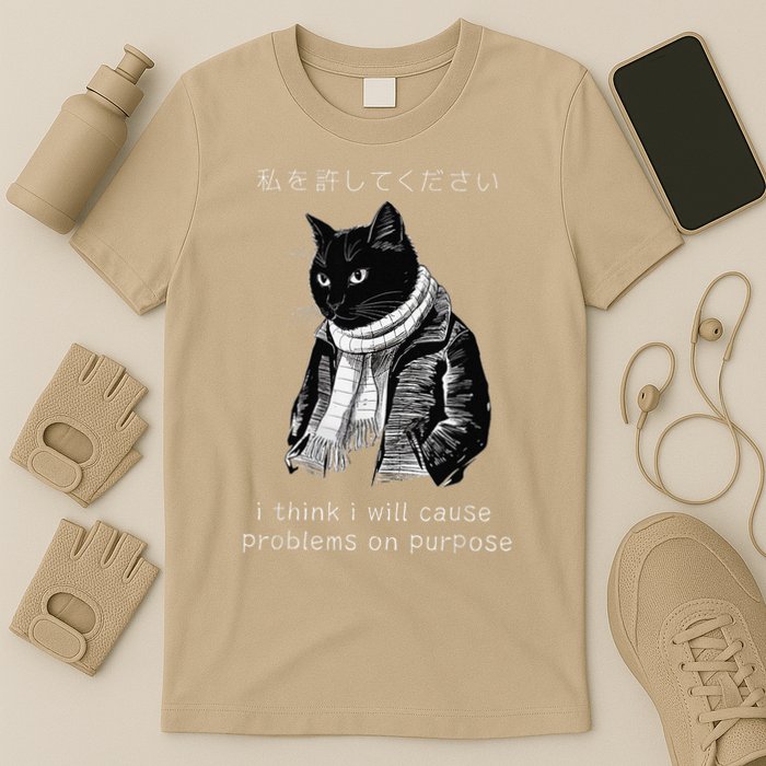 I Think I Will Cause Problems On Purpose Cat FUNNY MEME Cat T-Shirt