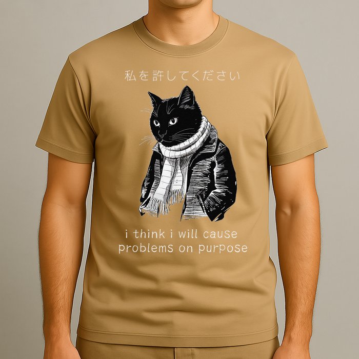I Think I Will Cause Problems On Purpose Cat FUNNY MEME Cat T-Shirt