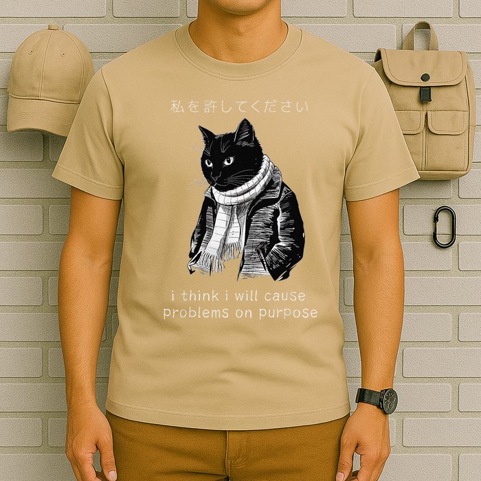I Think I Will Cause Problems On Purpose Cat FUNNY MEME Cat T-Shirt
