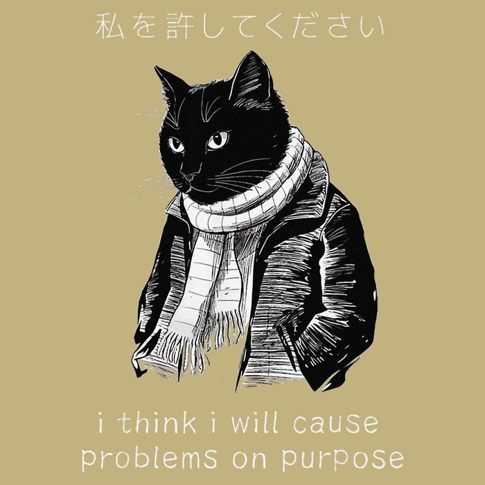 I Think I Will Cause Problems On Purpose Cat FUNNY MEME Cat T-Shirt