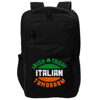 Irish Today Italian Green Saint Patricks Day St Pattys Patti Gift Impact Tech Backpack