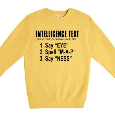 Intelligence Test Premium Crewneck Sweatshirt