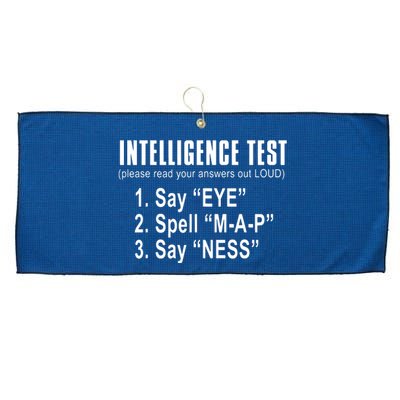 Intelligence Test Large Microfiber Waffle Golf Towel