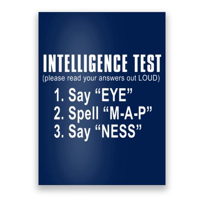 Intelligence Test Poster