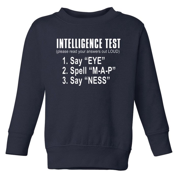 Intelligence Test Toddler Sweatshirt