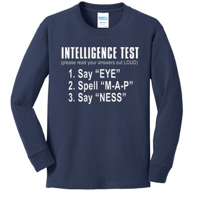 Intelligence Test Kids Long Sleeve Shirt