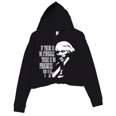 If There Is No Struggle There Is No Progress Crop Fleece Hoodie
