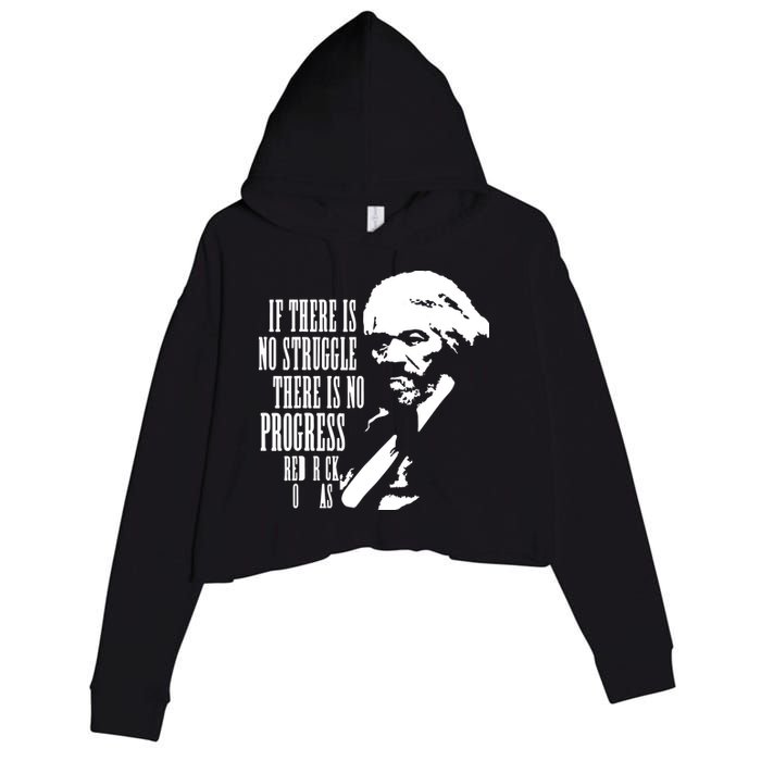 If There Is No Struggle There Is No Progress Crop Fleece Hoodie