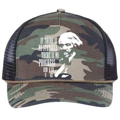 If There Is No Struggle There Is No Progress Retro Rope Trucker Hat Cap