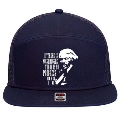 If There Is No Struggle There Is No Progress 7 Panel Mesh Trucker Snapback Hat