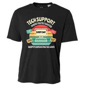 Information Technology I T Department Funny Tech Support Cooling Performance Crew T-Shirt