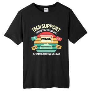 Information Technology I T Department Funny Tech Support Tall Fusion ChromaSoft Performance T-Shirt