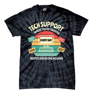 Information Technology I T Department Funny Tech Support Tie-Dye T-Shirt