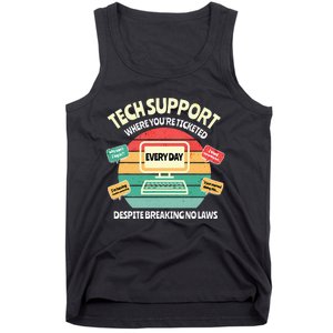 Information Technology I T Department Funny Tech Support Tank Top