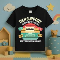 Information Technology I T Department Funny Tech Support Toddler T-Shirt