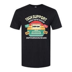 Information Technology I T Department Funny Tech Support Softstyle CVC T-Shirt