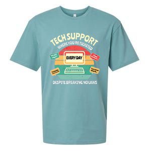 Information Technology I T Department Funny Tech Support Sueded Cloud Jersey T-Shirt