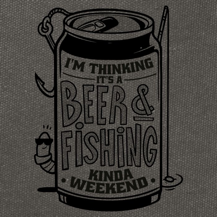 I'm Thinking It's A Beer And Fishing Kinda Weekend Cotton Canvas Backpack