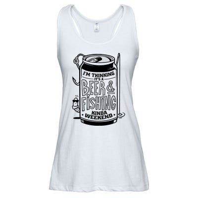 I'm Thinking It's A Beer And Fishing Kinda Weekend Ladies Essential Flowy Tank