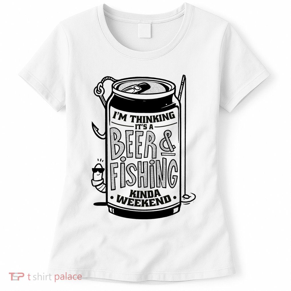 I'm Thinking It's A Beer And Fishing Kinda Weekend Womens T-Shirt