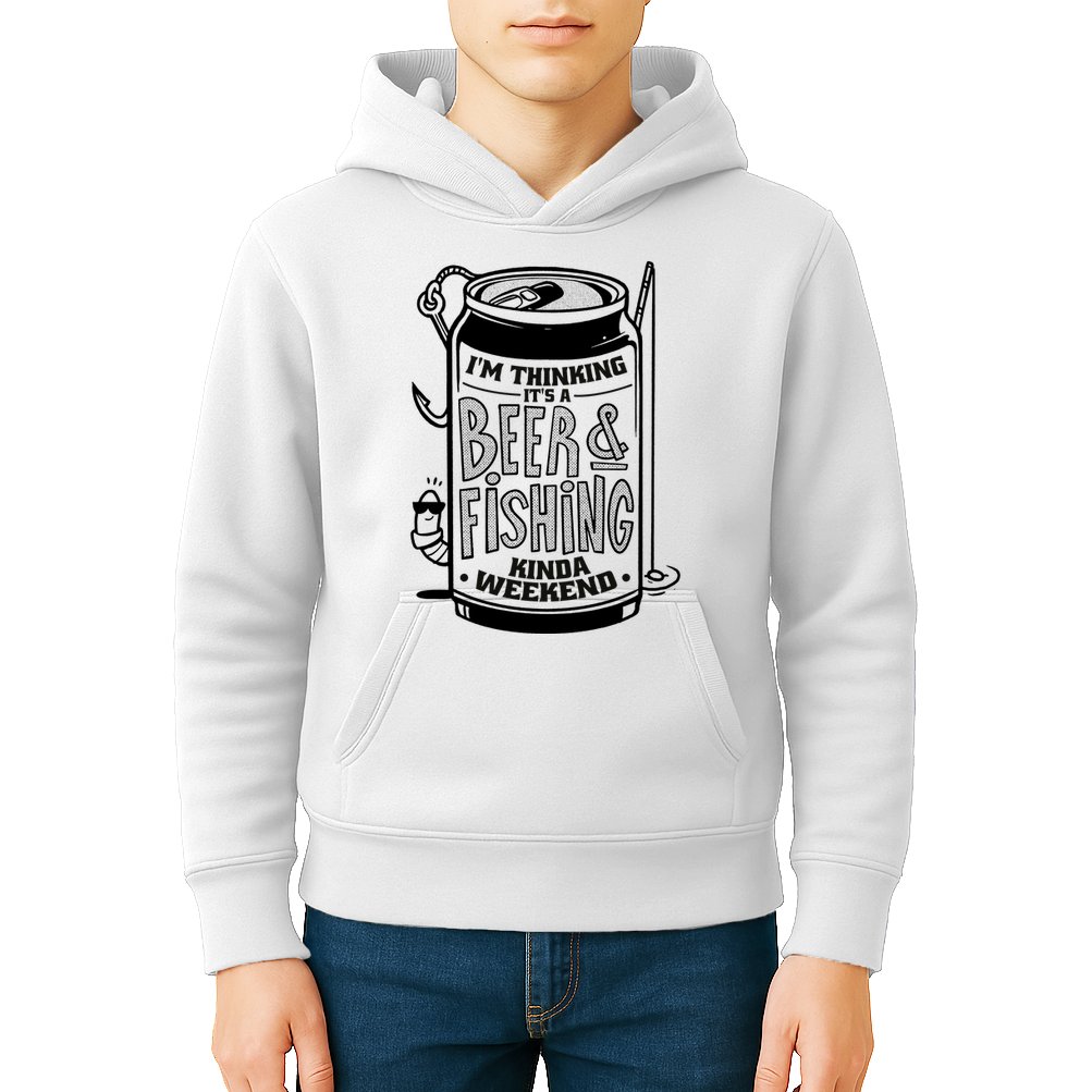 I'm Thinking It's A Beer And Fishing Kinda Weekend Kids Hoodie