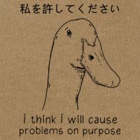 I Think I Will Cause Problems On Purpose Funny Goose Cotton Canvas Backpack