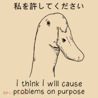 I Think I Will Cause Problems On Purpose Funny Goose Drawstring Bag