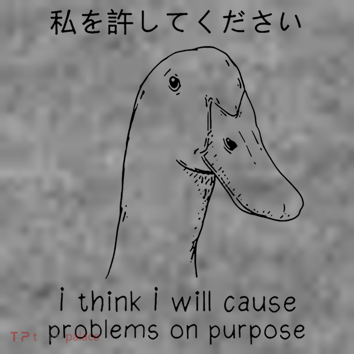 I Think I Will Cause Problems On Purpose Funny Goose 7-Panel Snapback Hat