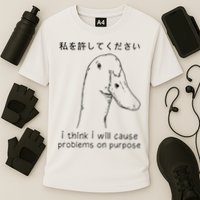 I Think I Will Cause Problems On Purpose Funny Goose Performance Shirt