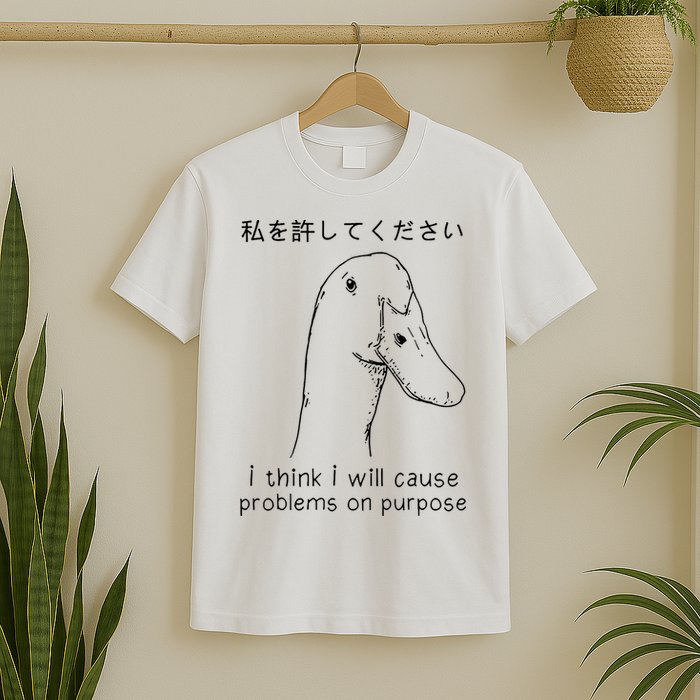 I Think I Will Cause Problems On Purpose Funny Goose T-Shirt