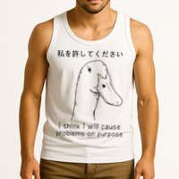 I Think I Will Cause Problems On Purpose Funny Goose Tank Top