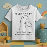 I Think I Will Cause Problems On Purpose Funny Goose Toddler T-Shirt